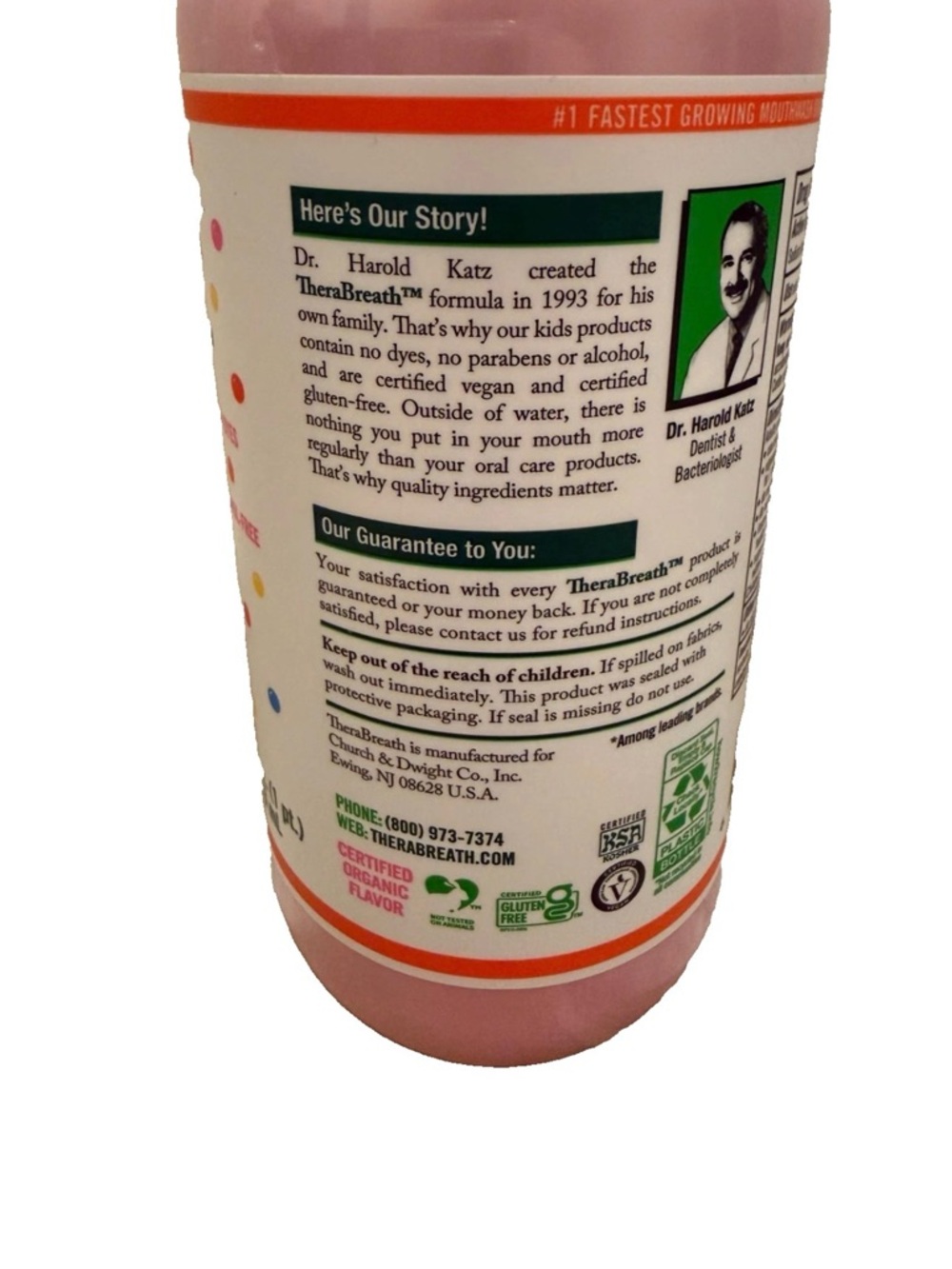 2 of Kids Bubblegum Blast Anticavity Fluoride Oral Rinse - Pink - Picture 3 of 5
